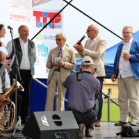 Von links: Kateřina Hálová, Petr Shýbal, Miloň Čepelka, Gerhard Sulyok (tuba musikverlag), Václav Cordier (EWOTON), Ladislav Kubeš